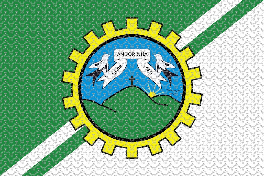 Brasão e Bandeira do Município de Andorinha/BA  mbi.com.br